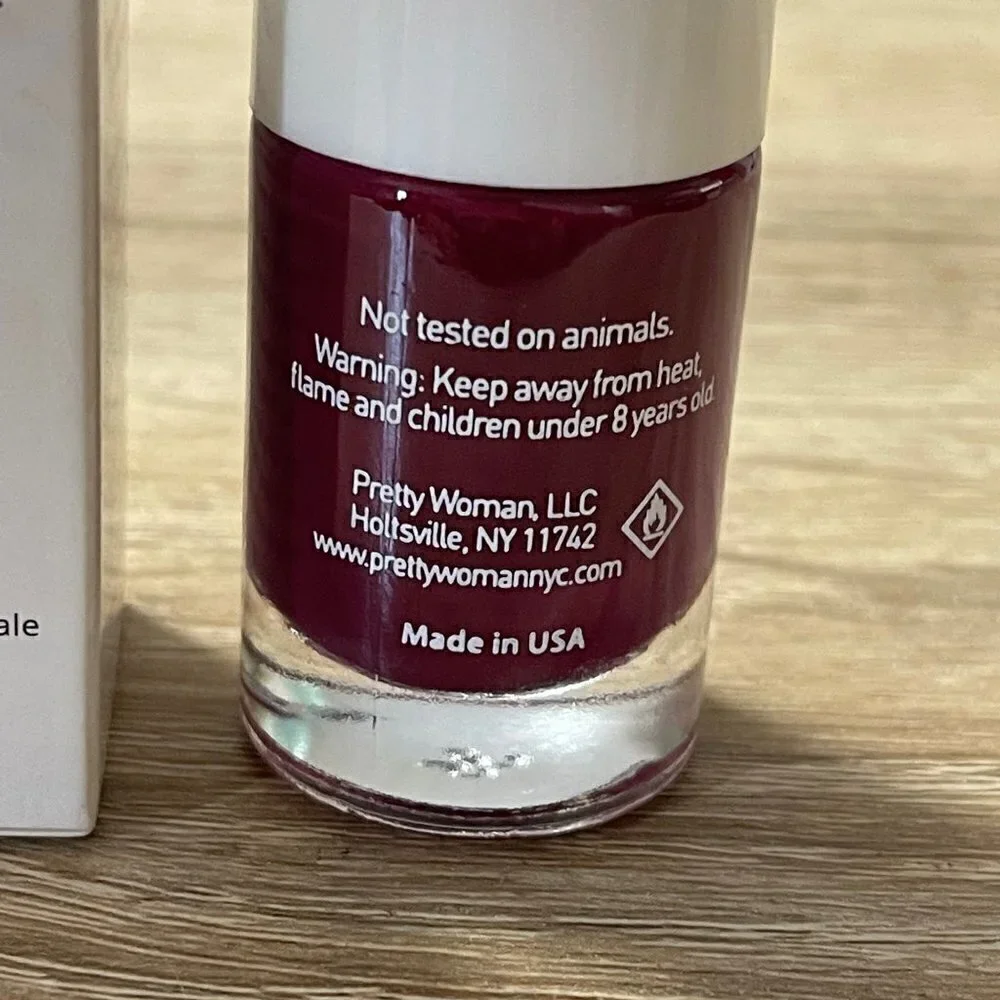 Pretty Woman BNIB Deep Red Burgundy Dont Be Jelly Cruelty-Free Vegan Nail Polish